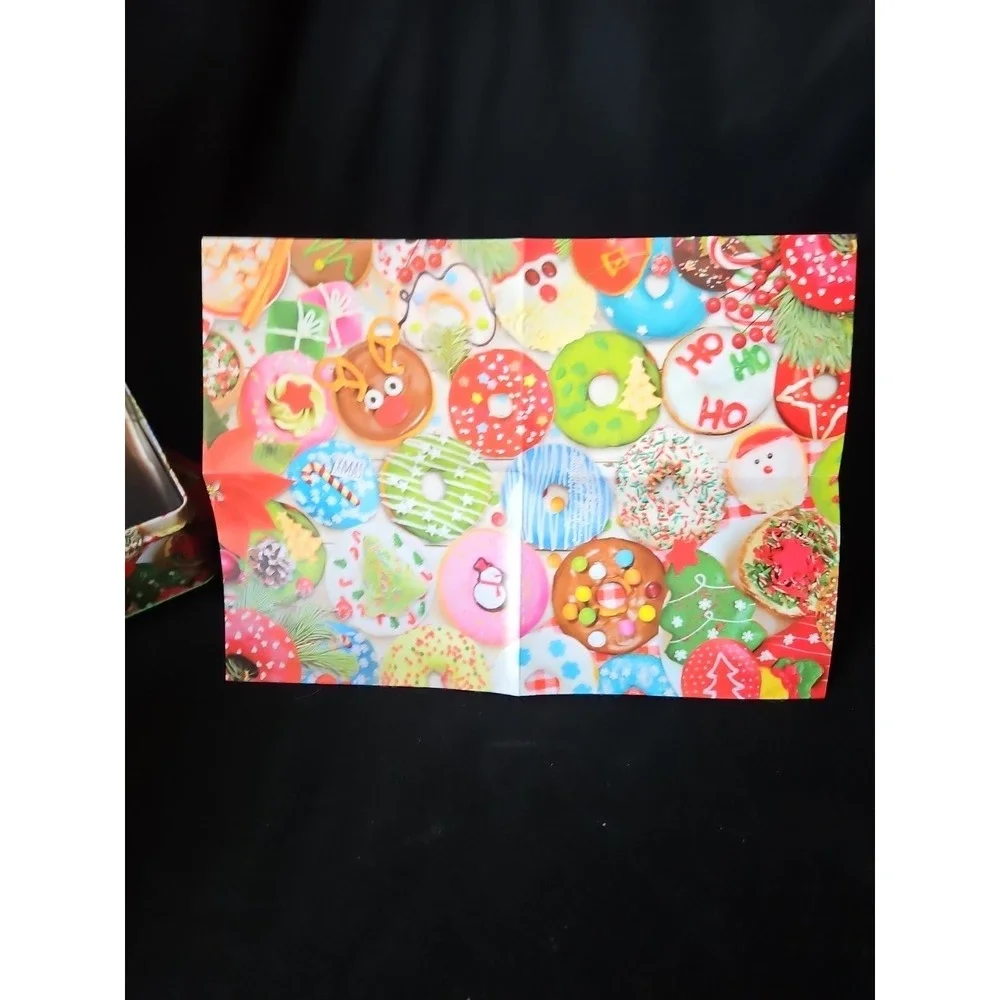 Eurographics 1000 piece Jigsaw Puzzle In a Tin Christmas Donuts Holiday Colorful